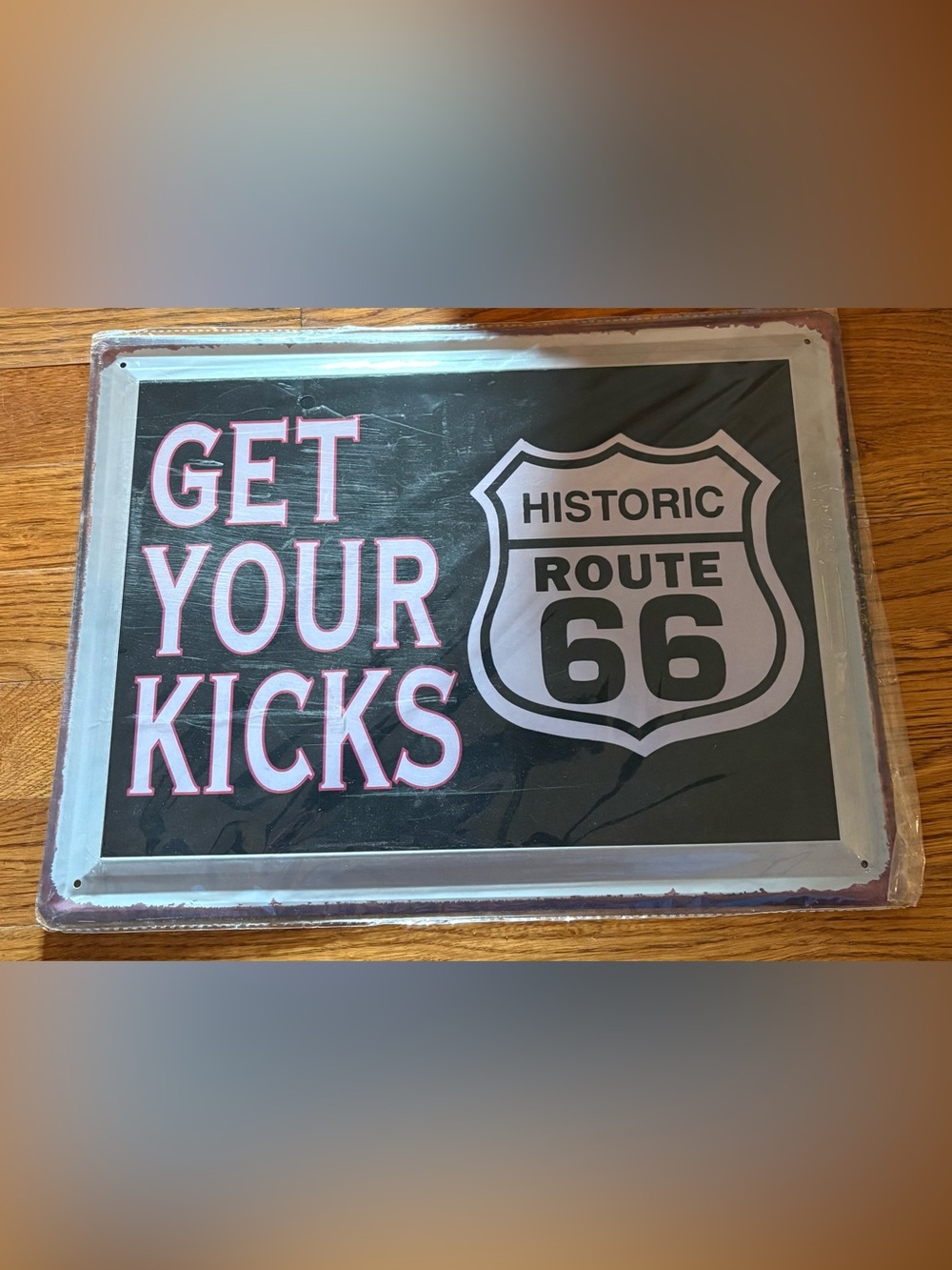 Get Your Kicks on Route 66 Metal Sign, 12x16, New